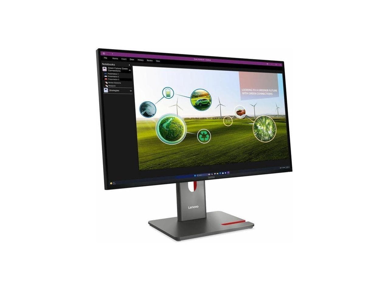 Lenovo - ThinkVision P27Q-40 27" WQHD IPS Monitor - 2560x1440 - 120Hz - USB-C, HDMI, DP - Eclipse Black