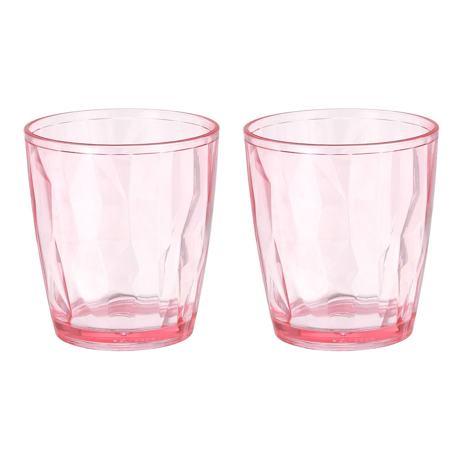 Unique Bargains - 2pcs Plastic Drinking Glasses, 10.48oz Unbreakable Reusable Stackable Water Tumblers for Home Office - Red