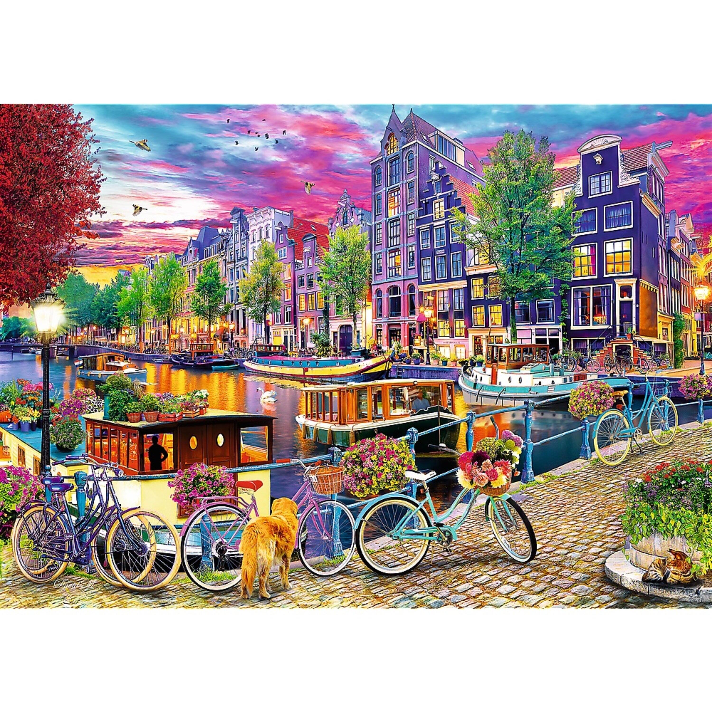 Alt View 1. Trefl - Trefl Red (2) 500 Piece Puzzles - European Capitals.