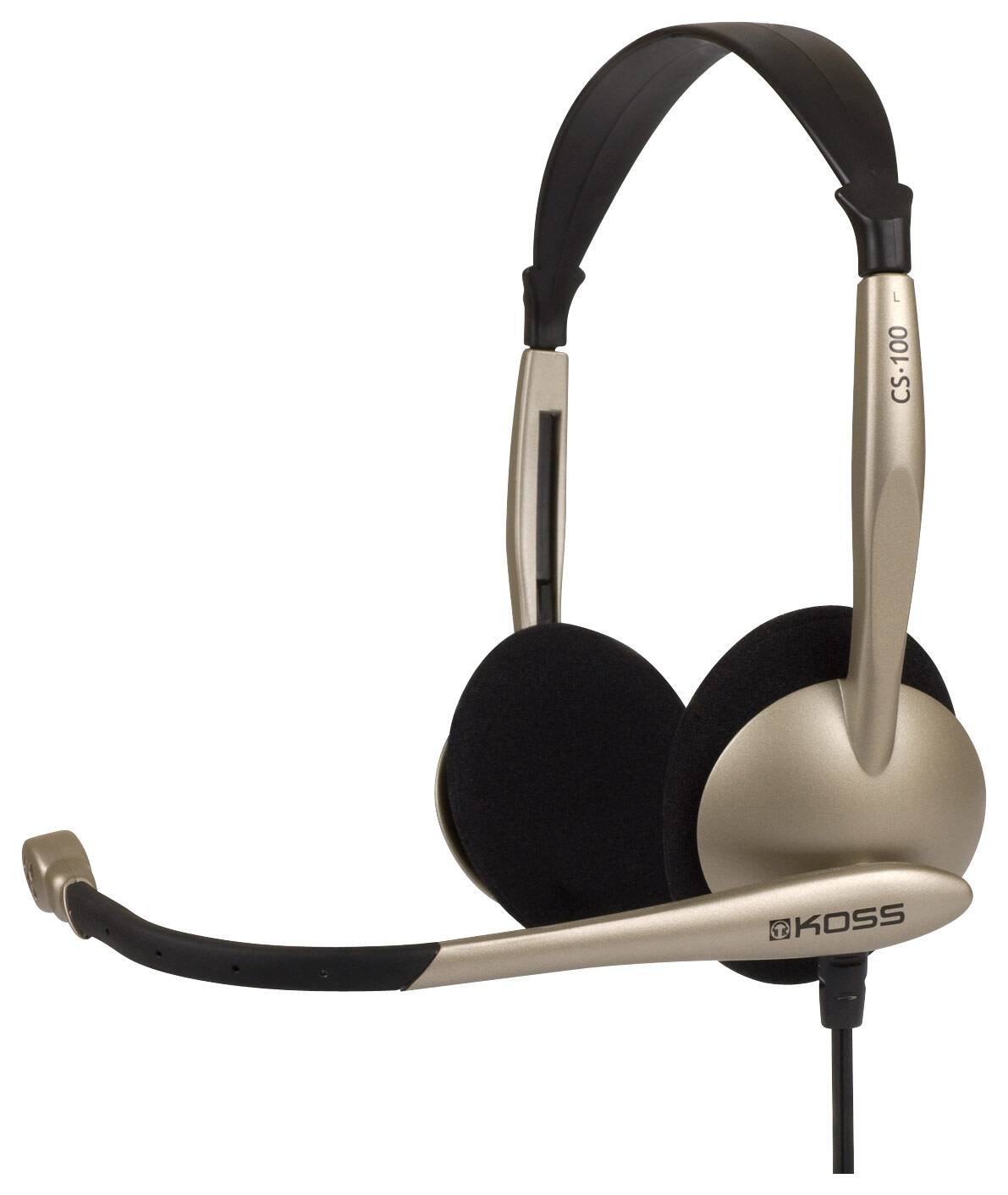 Front. Koss - On-Ear Communication Headphones - Silver.