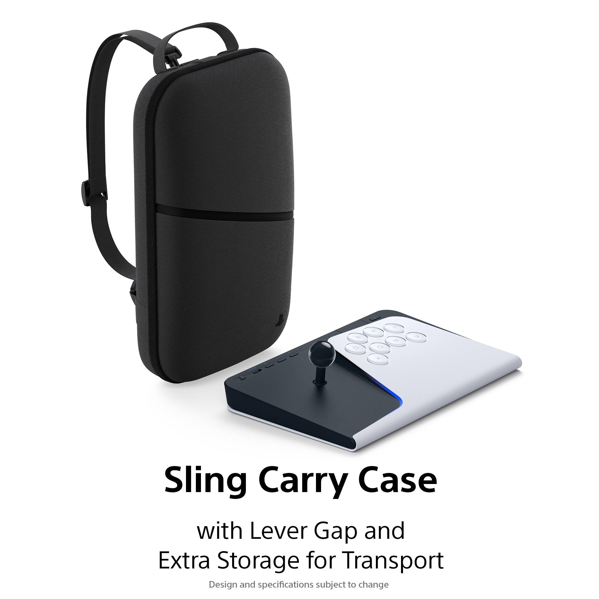Sling Carry Case with Lever Gap and Extra Storage for Transport  
Design and specifications subject to change