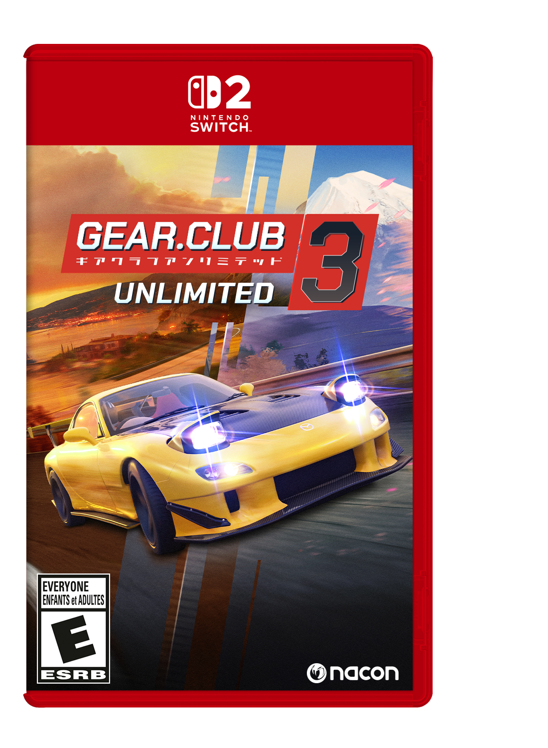 D2 NINTENDO SWITCH. GEAR.CLUB 3 UNLIMITED EVERYONE ENFANTS et ADULTES E ESRB nacon
