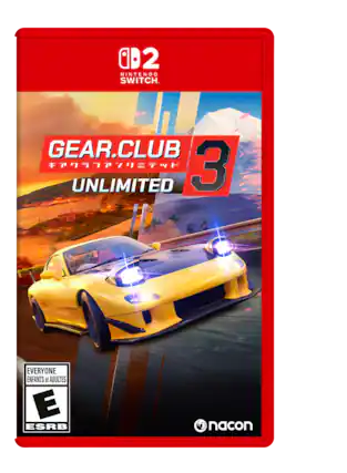 D2 NINTENDO SWITCH. GEAR.CLUB 3 UNLIMITED EVERYONE ENFANTS et ADULTES E ESRB nacon - E (Everyone)