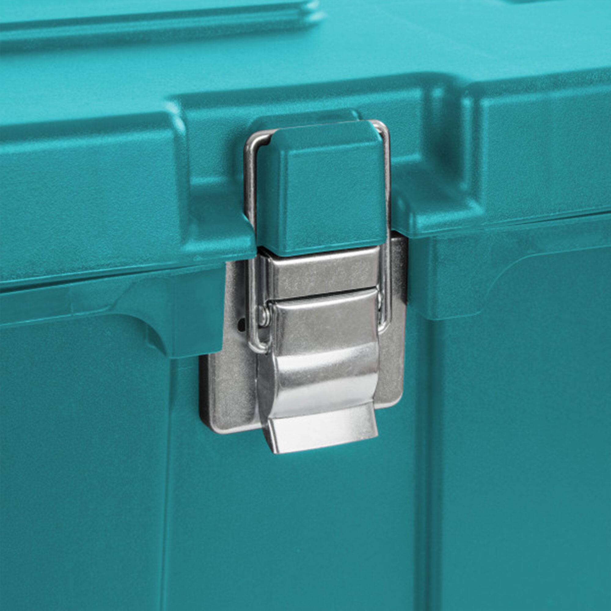 Alt View 8. Sterilite - Sterilite Wheeled Footlocker, Plastic Utility Lockable Storage Container, Teal - Teal.