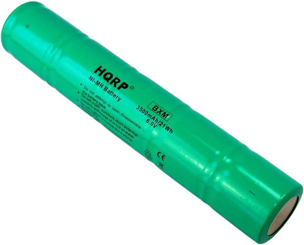 HQRP  
NI-MH Battery  
BXM  
3500mAh/21Wh  
6.0V  

Do not attempt to:  
- Open  
- Disassemble  
- Crush  
- Puncture  
- Expose to fire  
- Expose to water  

CE