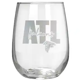 Great American Products - Atlanta Falcons Etched 17oz. City Stemless Wine Glass - Multicolor