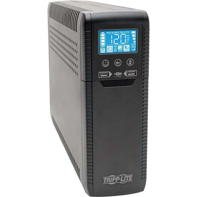 INPUT ESTIMATE TIME OUTPUT  
120 MIN  
VA  
BATTERY  
LOAD  
ONLINE  
ECO  
TRIPP-LITE