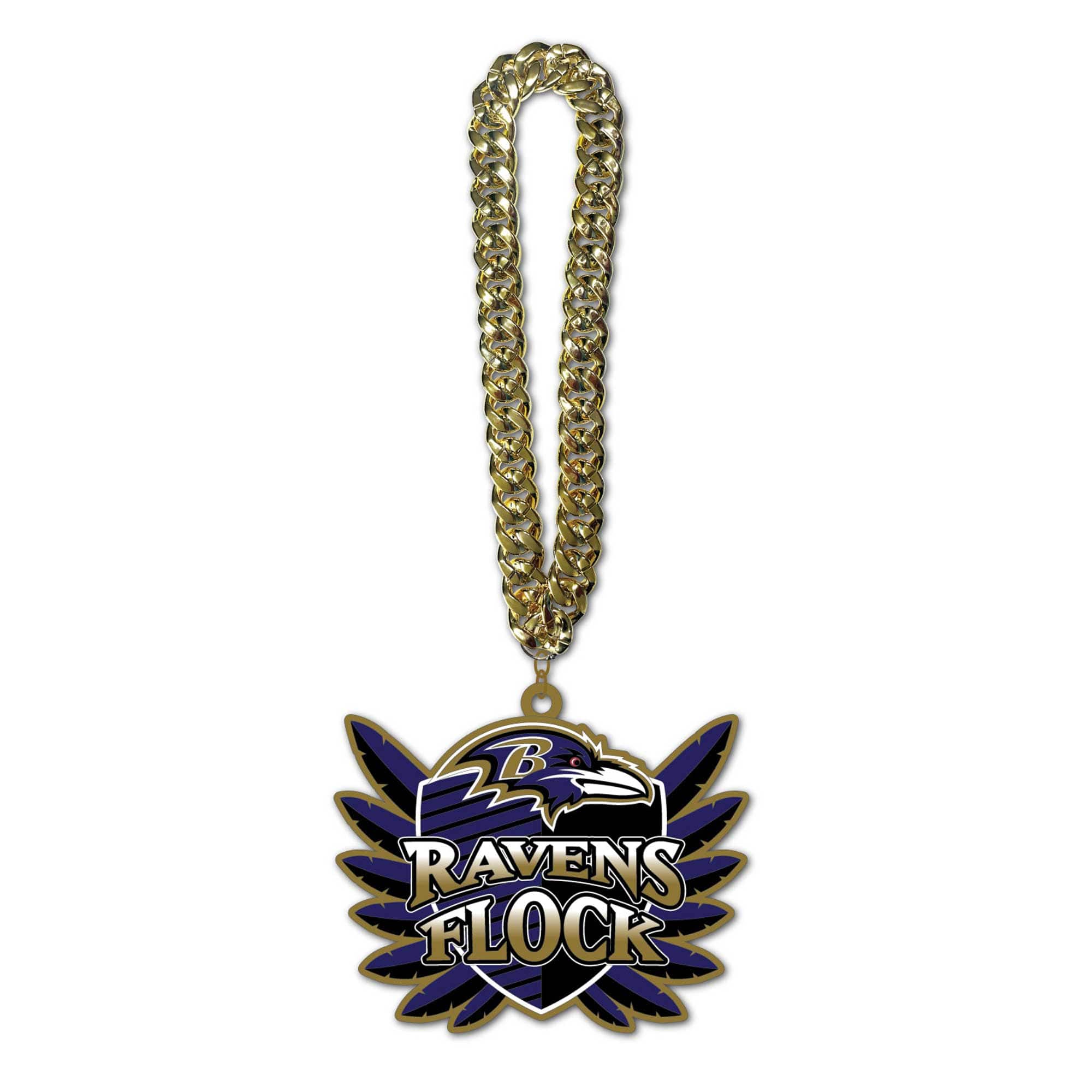 MOJO - Baltimore Ravens Slogan Fan Chain Necklace - Black