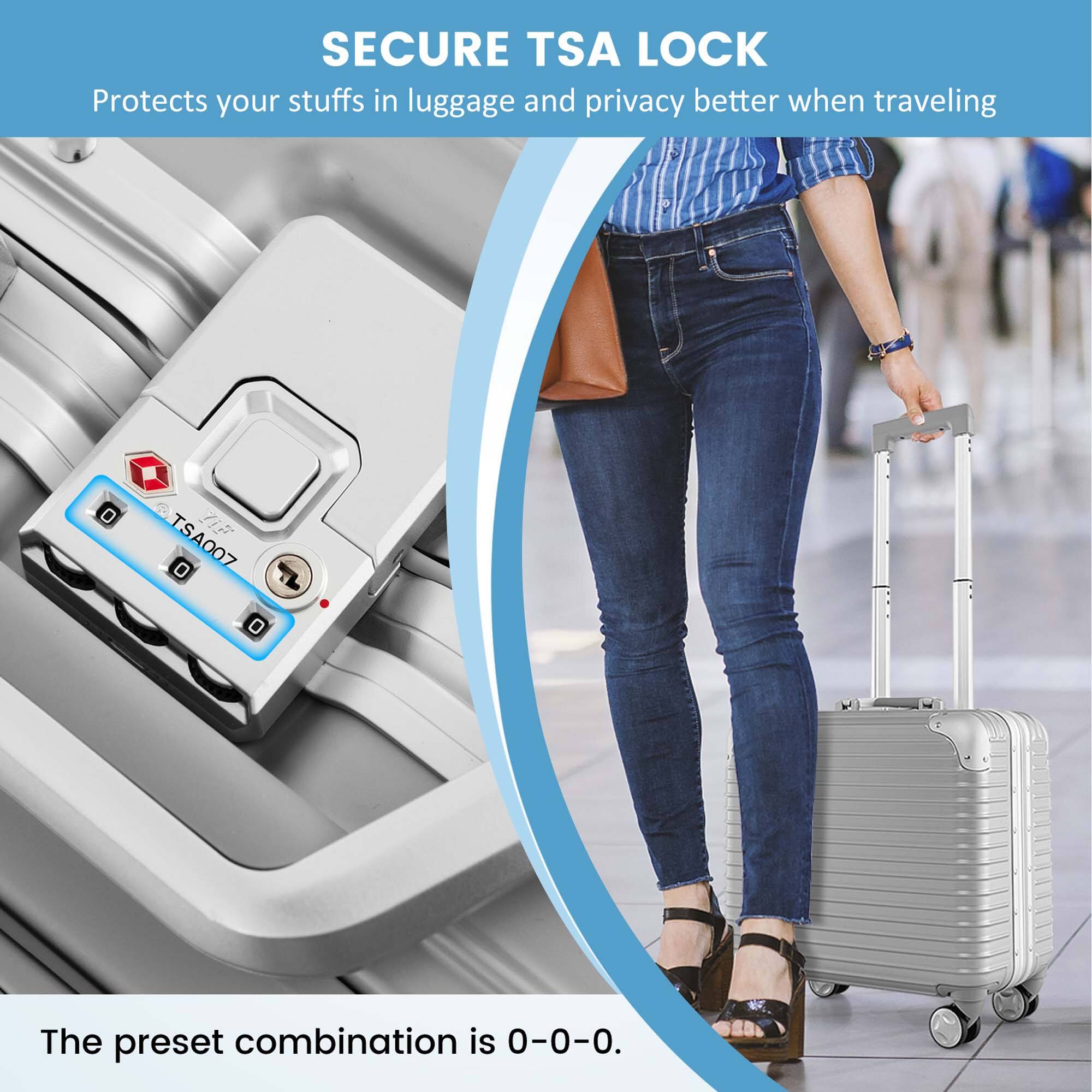 Costway 16" Underseat Carry On Luggage PC Hardshell Lightweight