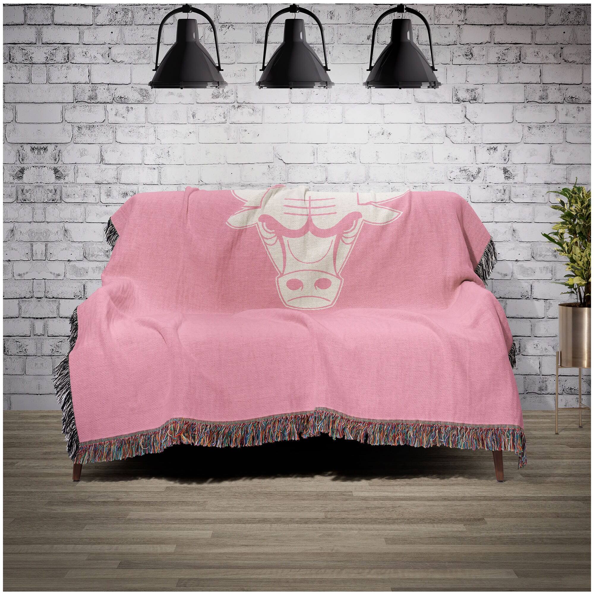 Alt View 1. Chad & Jake - Chicago Bulls Woven Blanket - Pink.