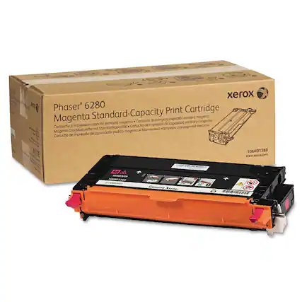 Phaser® 6280
Magenta Standard-Capacity Print Cartridge
Cartouche d'impression capacité standard magenta
Cartucho de impresión de capacidad estándar magenta
Cartouche d'impression Standard-Capacity Print Cartridge
Cartucho de impresión de capacidad estándar magenta
Cartouche d'impression Standard-Capacity Print Cartridge
Cartucho de impresión de capacidad estándar magenta
Cartouche d'impression Standard-Capacity Print Cartridge
Cartucho de impresión de capacidad estándar magenta
106R01389
www.xerox.com
MAGENTA
STANDARD
Genuine Xerox