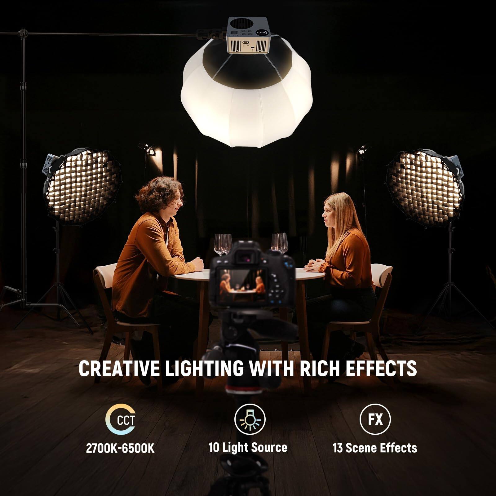 CREATIVE LIGHTING WITH RICH EFFECTS  
CCT: 2700K-6500K  
10 Light Source  
13 Scene Effects