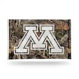 Rico Industries - Minnesota Golden Gophers Bold Mossy Oak Camo Design 3x5 Indoor/Outdoor Banner Flag - Multi