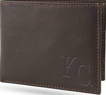 Alt View 1. Rico Industries - Kansas City Royals Brown Leather Billfold Wallet - With RFID Blocking - Multi.