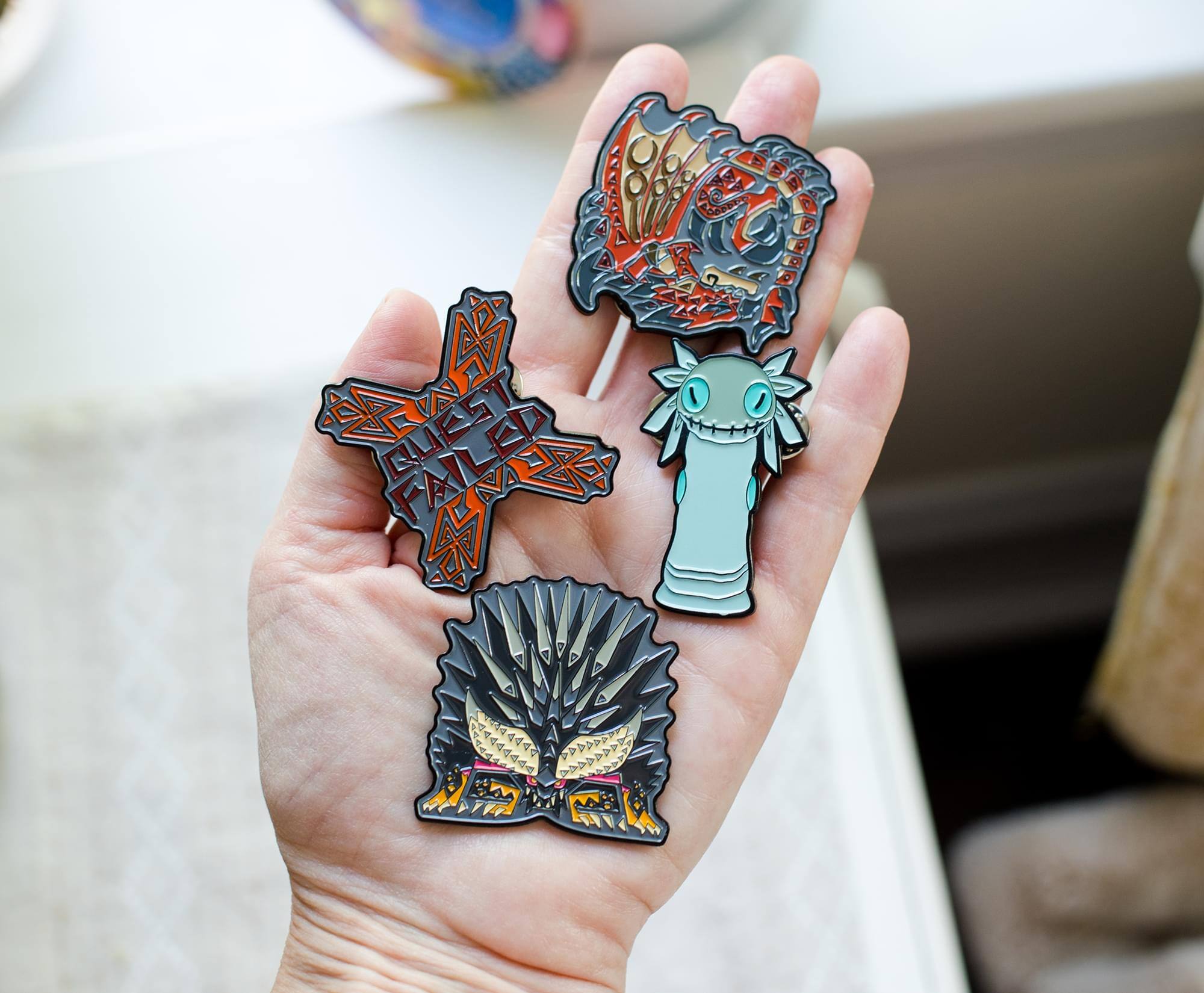Alt View 10. Toynk - Monster Hunter: World Collectible Enamel Pins | Set of 4 | Toynk Exclusive - Blue.