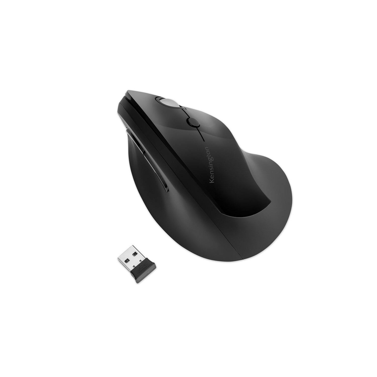 Alt View 2. Kensington - Kensington K75501WW Pro Fit Ergo Vertical Wireless Mouse for Right Hand Use - Black - Black.
