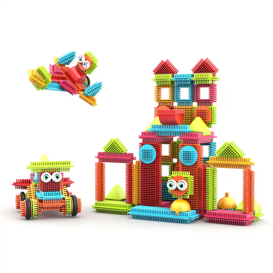 Contixo ST5 STEM Building Set, 144 Bristle 3D Tiles for Creative ...