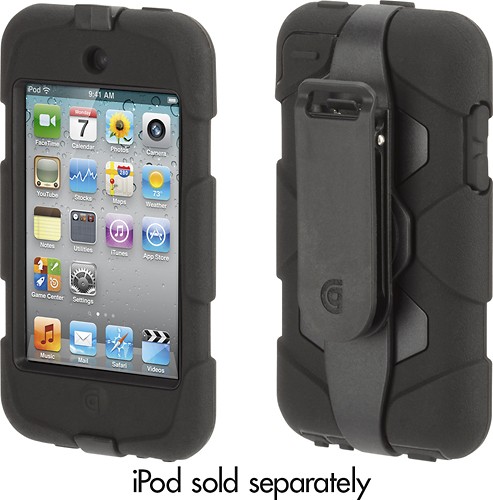  Griffin Technology - Survivor Extreme Duty Case and Belt Clip for Apple iPod Touch 4G - Black