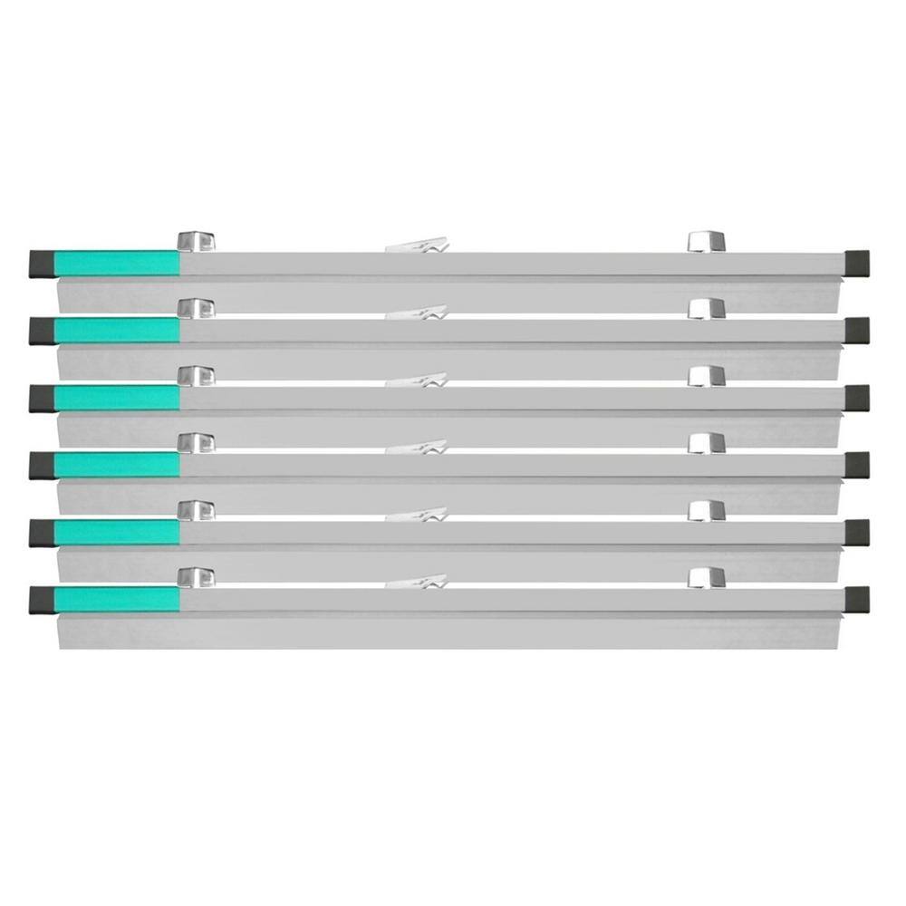 Angle. AdirOffice - 42" Aluminum Blueprint File Clamp Hanging Clamps, 12/Pack - Gray.