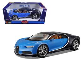 2016 Bugatti Chiron 1/18 Diecast Model Car by Bburago - Blue