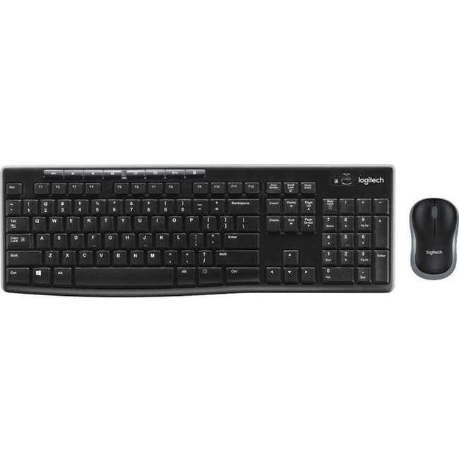 Logitech - MK270 Wireless Keyboard and Mouse Combo - USB Plunger Wireless RF 2.40 GHz Keyboard - 103 Key - English (US) - Unknown