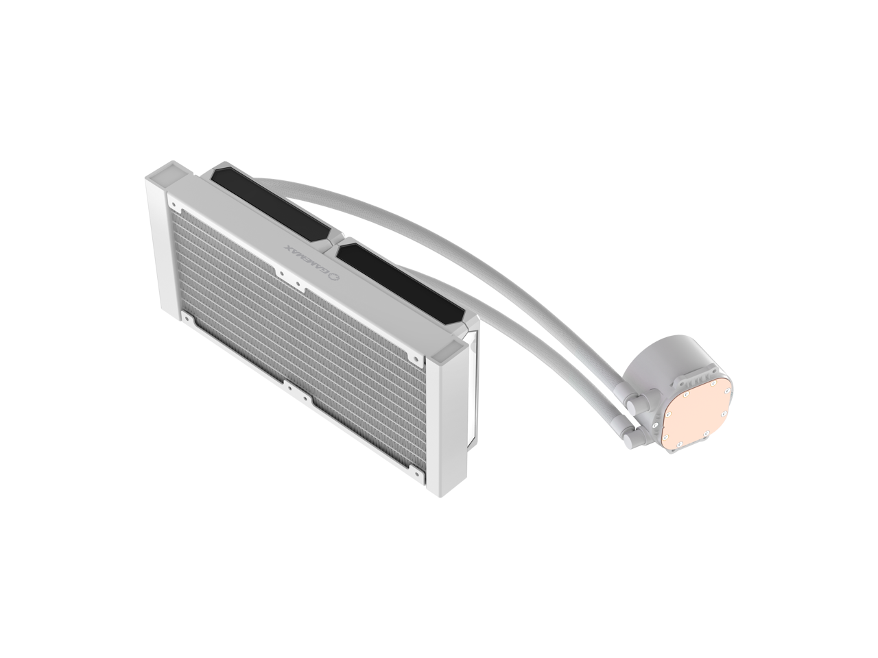 Alt View 5. GAMEMAX - GAMEMAX IceBerg 240 WH, 240mm ARGB AIO Water Cooler, 245W TDP, Supports Intel LGA 1851/1700, AMD AM5/AM4 - White.