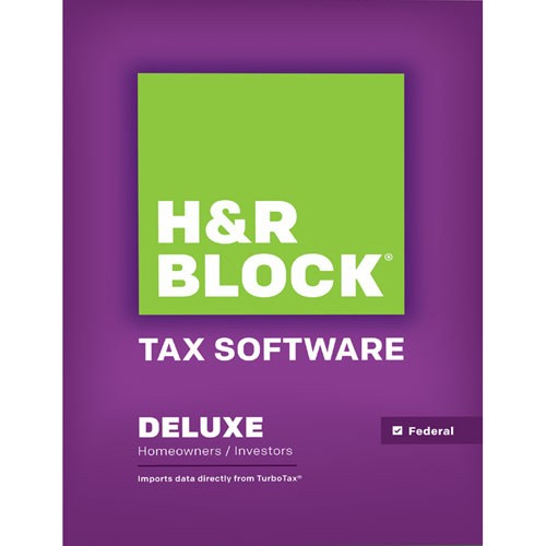  H&amp;R Block Tax Software Deluxe: Homeowners/Investors Federal - Mac/Windows