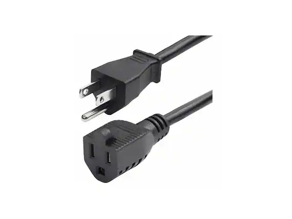 Front. StarTech.com - StarTech 10ft Power Cord NEMA 5-15P to 5-15R 10A 125V 18AWG UL Listed.