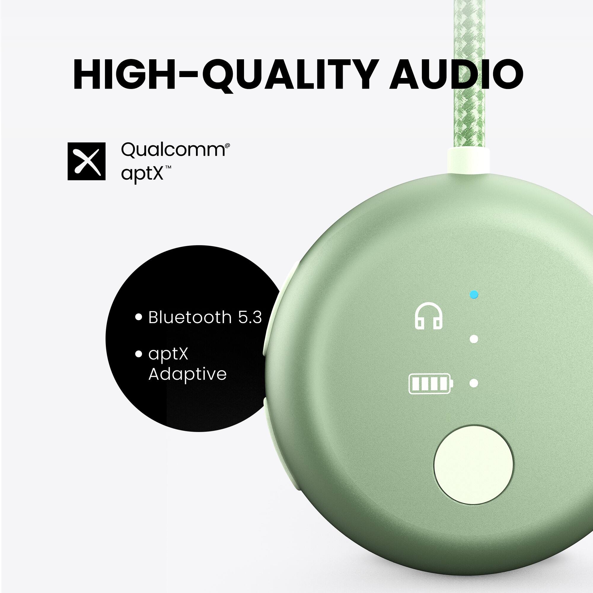 Alt View 2. Avantree - SoundJet R1 – 25Hr Airplane Bluetooth Adapter for All AirPods (Pro/Max).