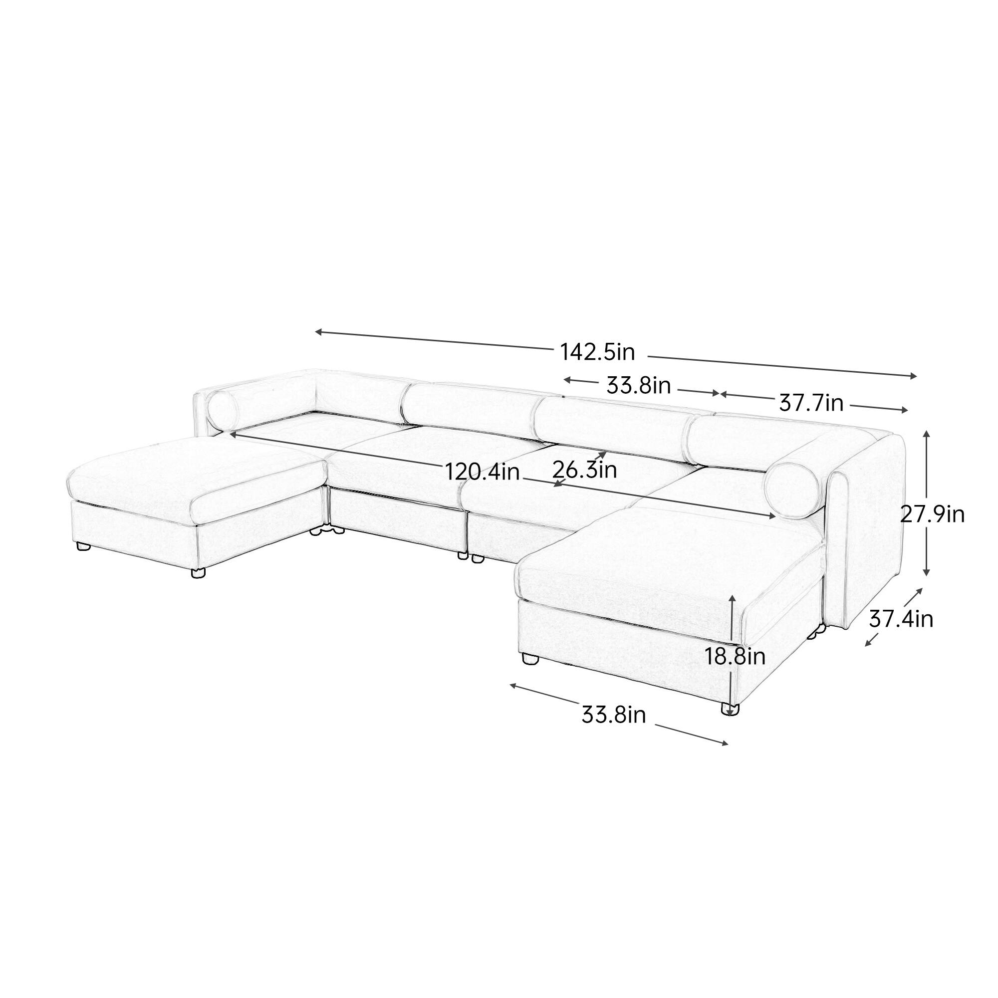 142.5in  
33.8in  
37.7in  
120.4in  
26.3in  
27.9in  
18.8in  
37.4in  
33.8in