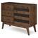 Angle. Simpli Home - Clarkson Solid Acacia Wood 48 inch Wide Mid Century Design Medium Storage - Rustic Natural Aged Brown.