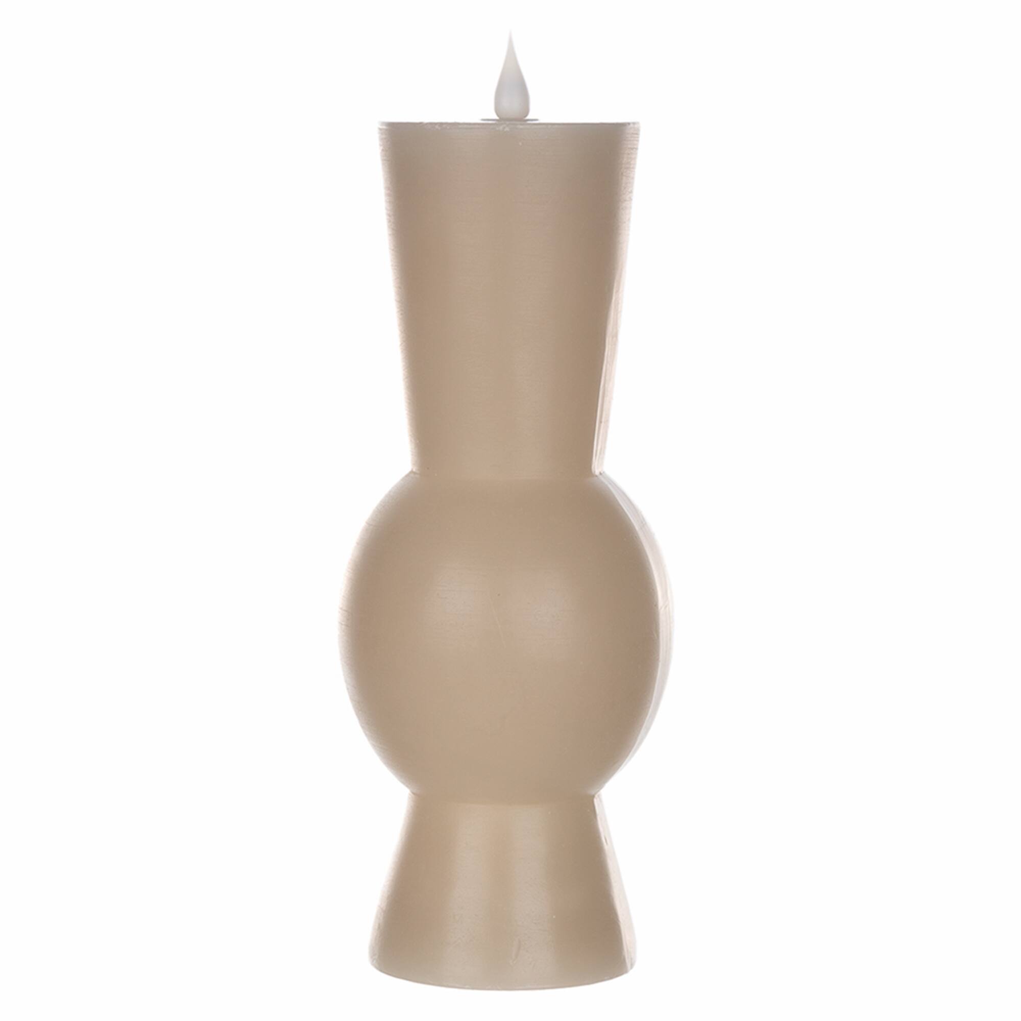 Front. BreeBe - Simplux Designer LED Candle with remote (Set of 2) - Grey.