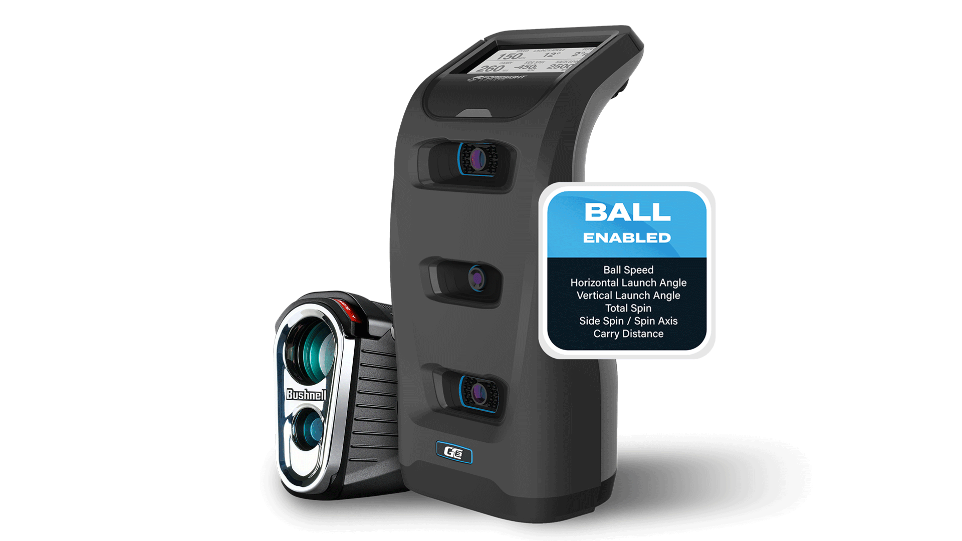 150 - SOA 960 R 2000 COKY BALL ENABLED  
Ball Speed  
Horizontal Launch Angle  
Vertical Launch Angle  
Total Spin  
Side Spin/Spin Axis  
Carry Distance  

BALL ENABLED  
Ball Speed  
Horizontal Launch Angle  
Vertical Launch Angle  
Total Spin  
Side Spin/Spin Axis  
Carry Distance