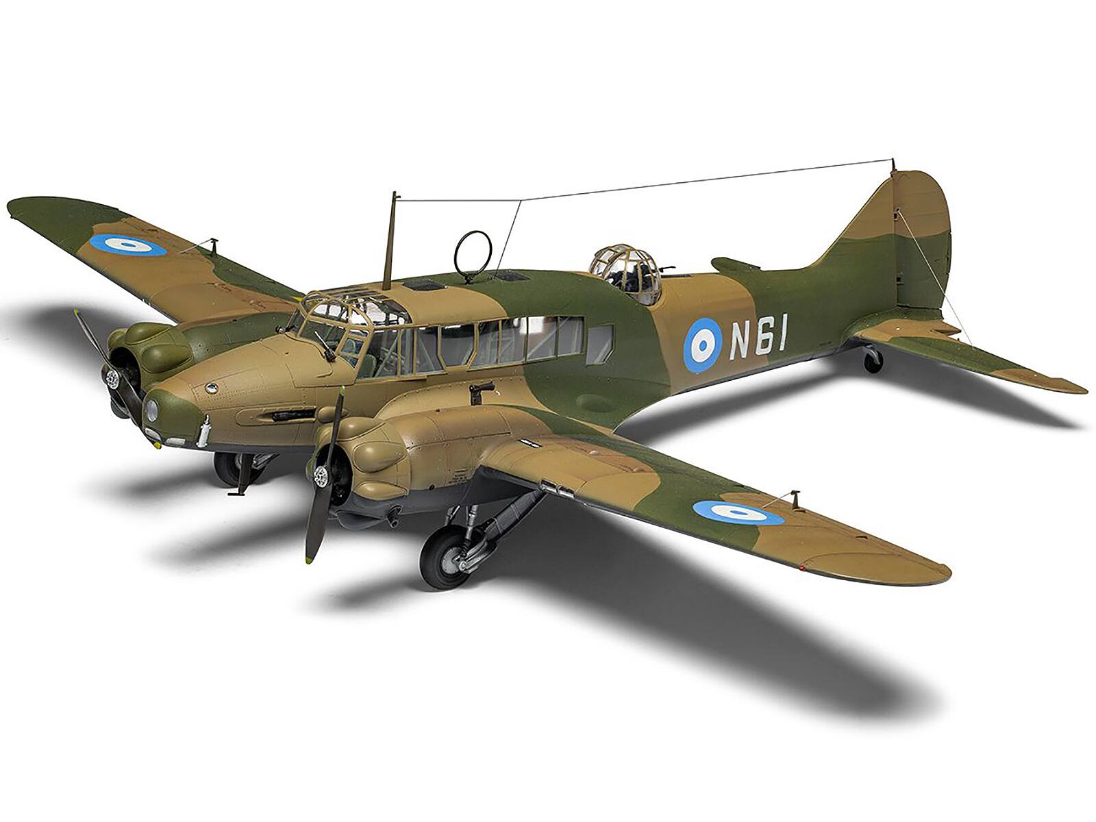 Alt View 1. Airfix - Level 3 Model Kit Avro Anson Mk.I Aircraft with 3 Scheme Options 1/48 Plastic Model Kit by Airfix - Multi.