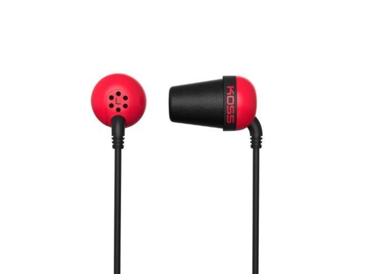 Alt View 1. Koss - KOSS Red PLUGR Earbud Noise Isolating - Red.