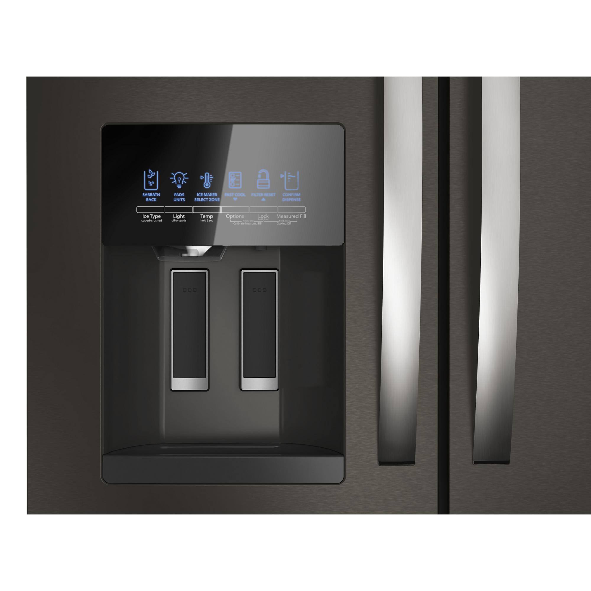 The text on the image reads:

"SABBATS BALE n uNETS . - - - 1/0 - CAE-N MT - - - ice Type Light - - Temp - - Options Losk Sanua - - | - - 20a"

This text appears to be a combination of various settings and options for a refrigerator or freezer. The first line says "SABBATS BALE n uNETS," which could be related to energy-saving settings. The second line says "1/0 - CAE-N MT," which might be related to temperature settings. The third line says "ice Type Light - - Temp - - Options Losk Sanua - - | - - 20a," which could be related to ice dispensing and temperature control options.