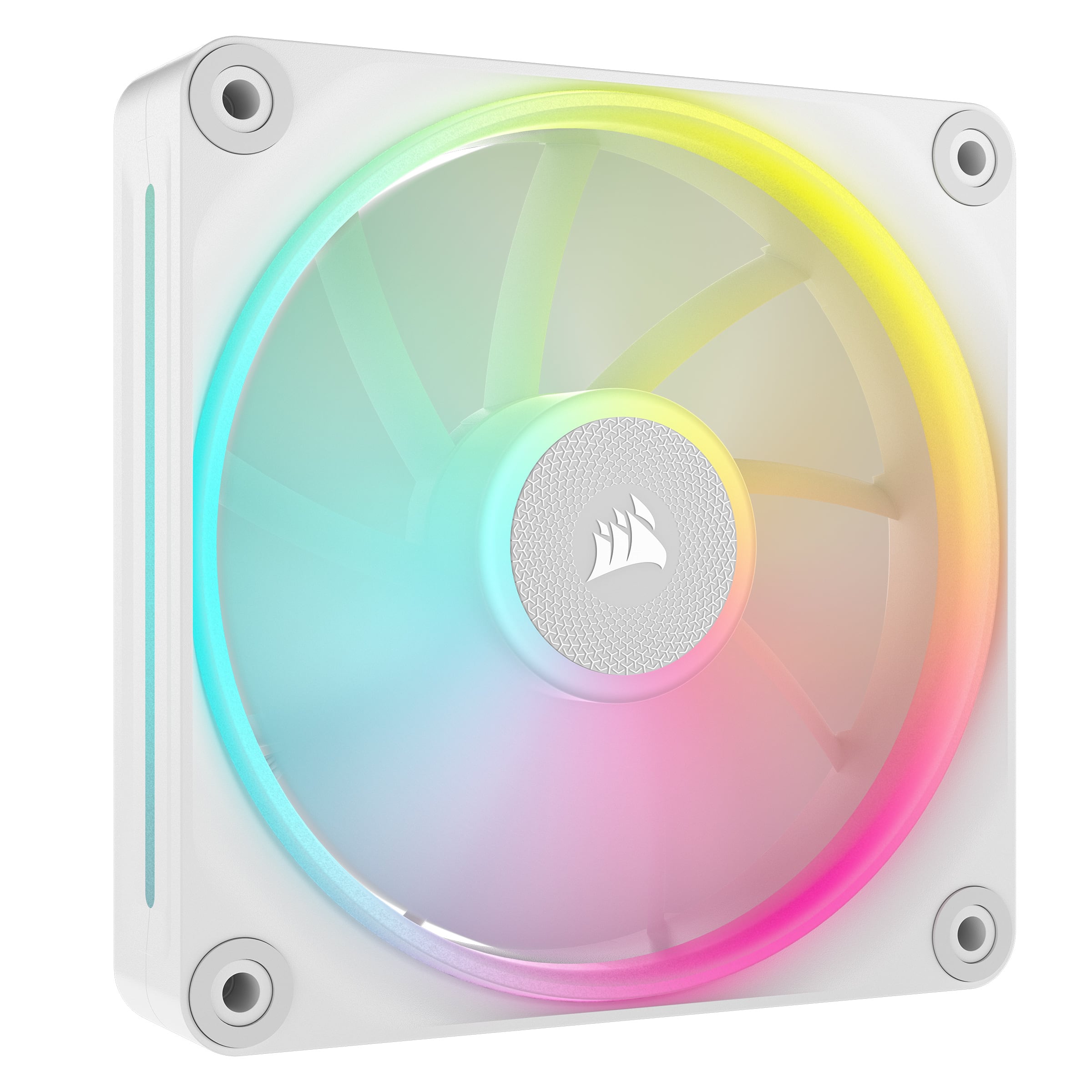 CORSAIR - iCUE LINK LX120 RGB 120mm PWM Fan Expansion - White - Front_Zoom