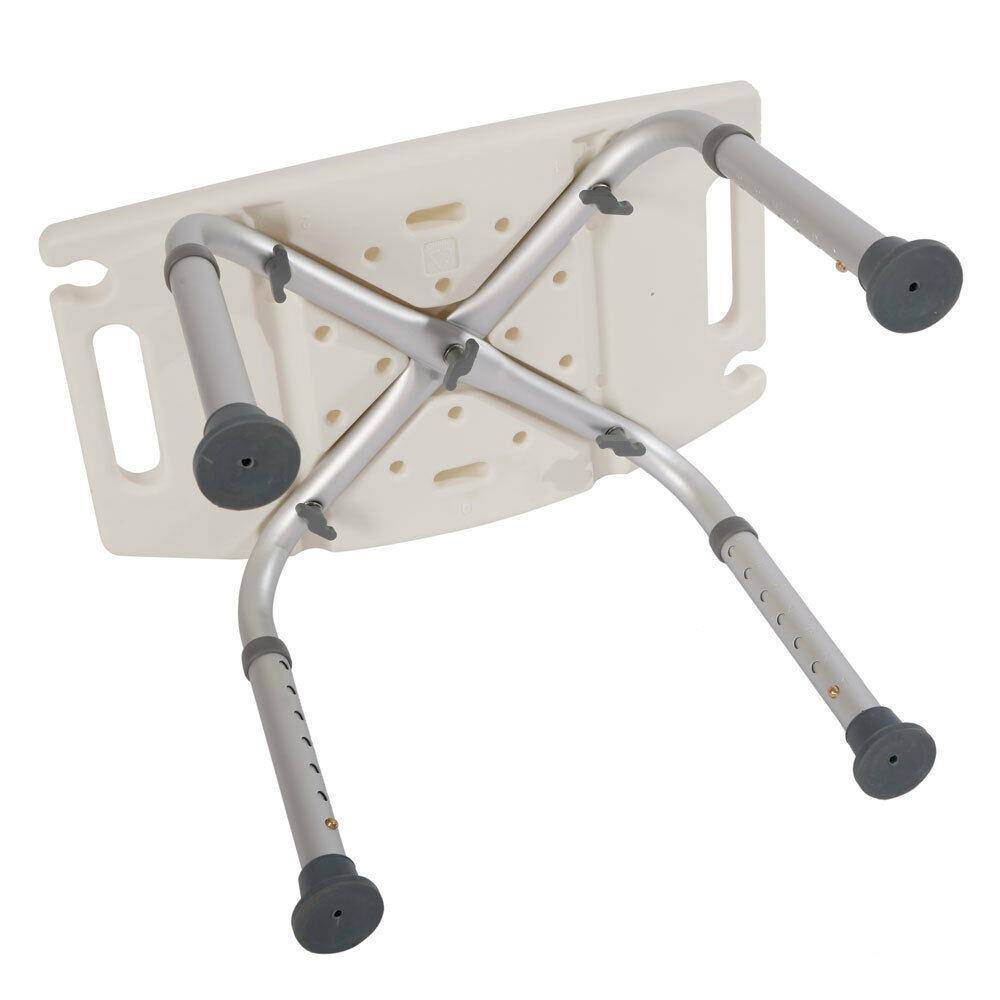 Back. Winado - 7-Level Adjustable Bathtub Bench & Shower Chair with Anti-Skid Feet, 300lbs Capacity, Tool-Free Installation for Elderly - White.