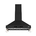 Forno Appliances - 36 inches - Externally Vented - Wall Range Hood - Black