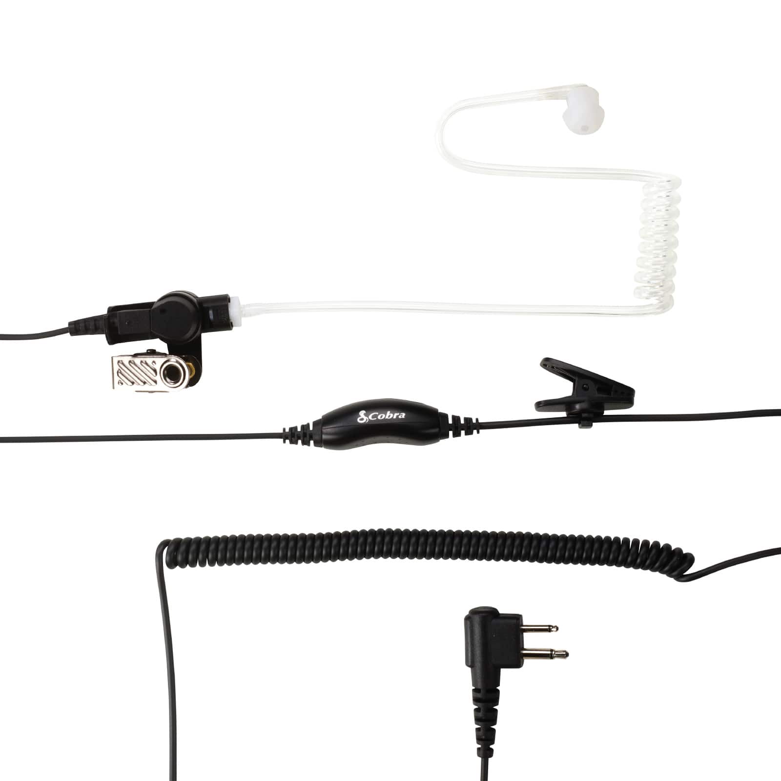 Front. Cobra - Cobra - Professional Surveillance Headset for Cobra Performa Business Radios - Black.