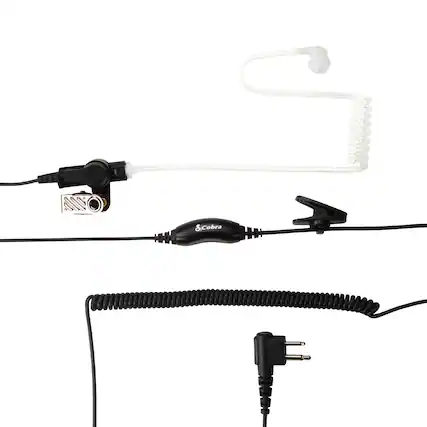 Front. Cobra - Cobra - Professional Surveillance Headset for Cobra Performa Business Radios - Black.