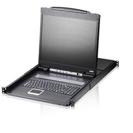 Aten Technology - 8-Port LCD KVM Switch - Metal and Plastic