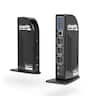 Plugable - 4K USB C Docking Station Triple Monitor -100W Power Delivery,USBC Dock for Thunderbolt 3/4,USB-C Windows,Mac - Black