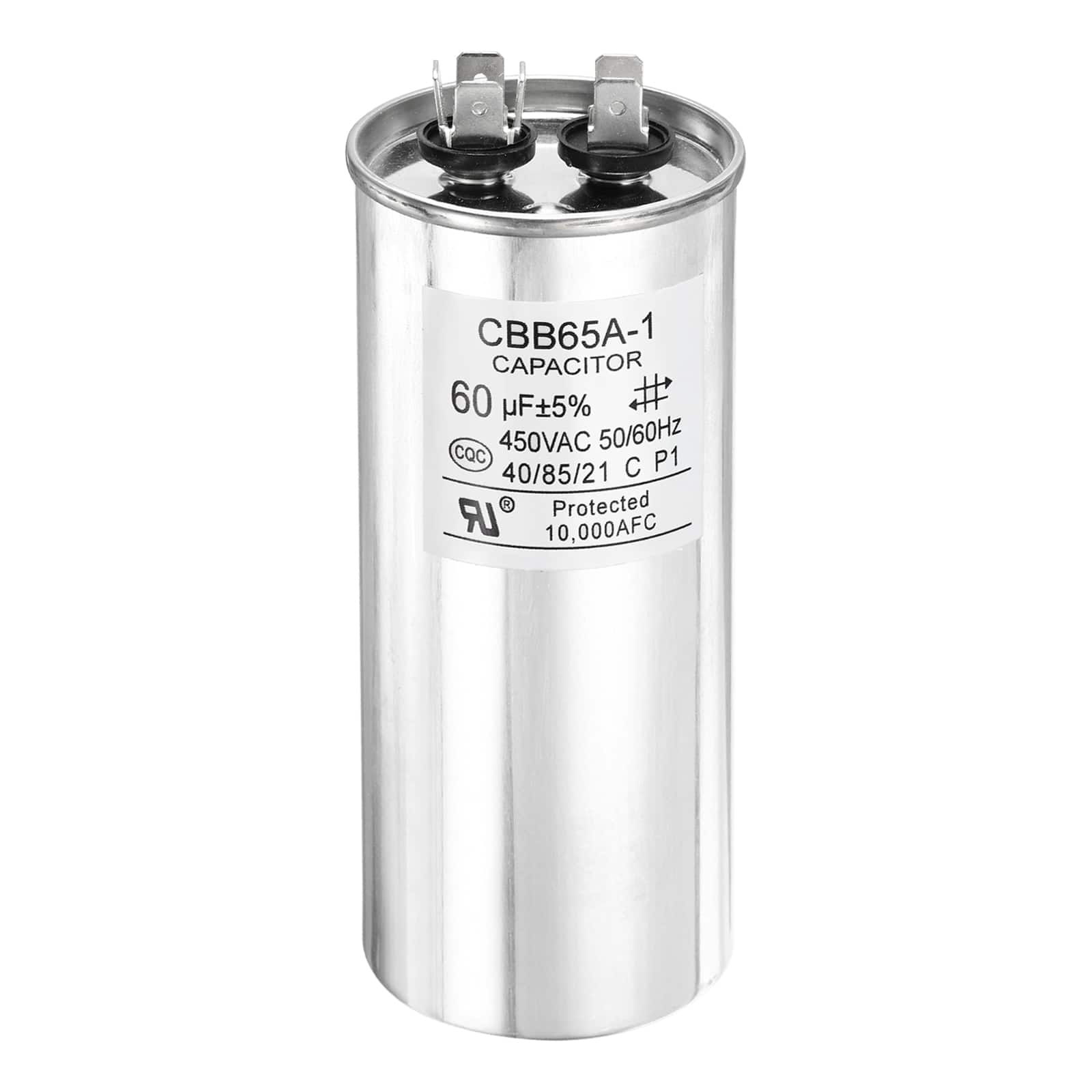 Unique Bargains - 1pc CBB65 Capacitor 60uF 450V Run Round for AC Motor Start HVAC Compressor Generator Air Condenser - Silver price history on PriceWatchPro