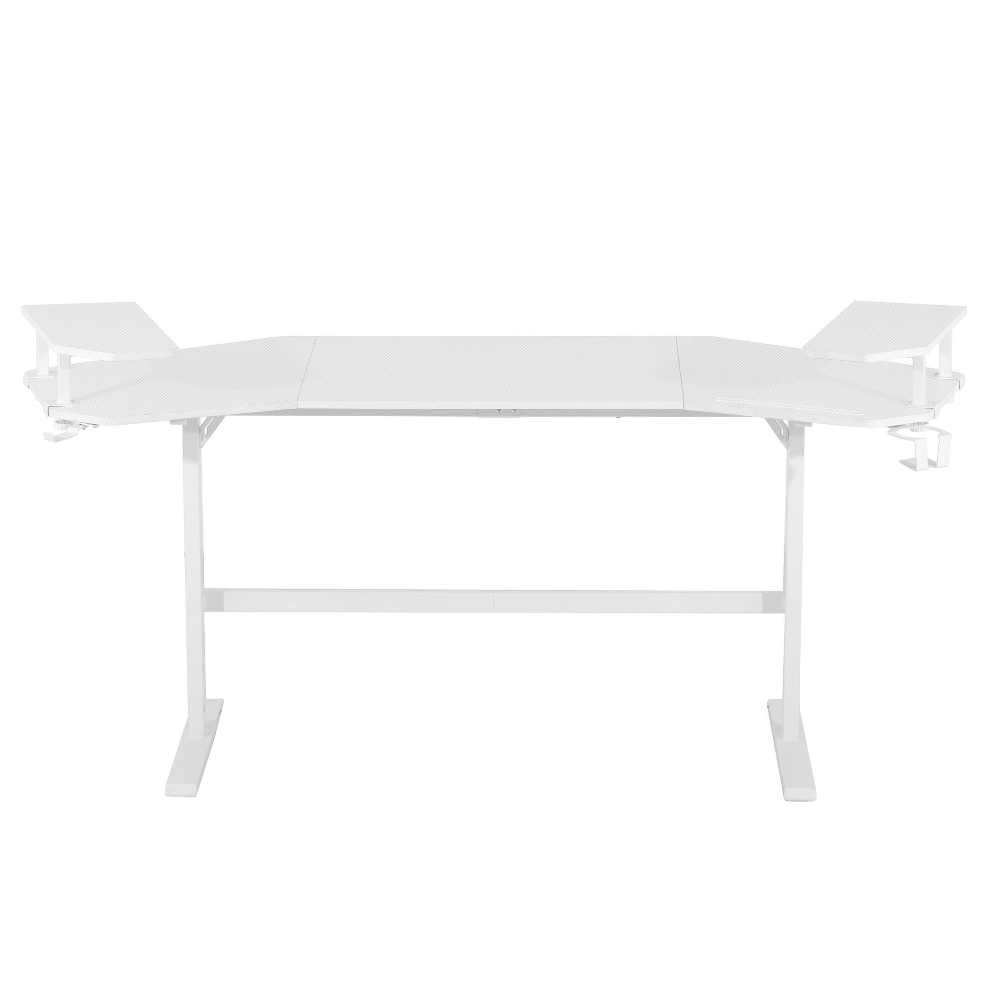 Alt View 1. GOODSILO - Premium Gaming Desk with Shelves and Accessory Holders for Enhanced Gaming Experience - White.