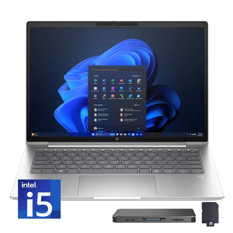 HP - ProBook 4 G1iR 14" WUXGA Laptop,Intel i5-1334U,Intel Iris X GPU,8GB RAM,512GB SSD+160GB Dock Station,Win 11 - Silver