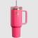 Front. Stanley - Stanley Quencher H2.0 Tumbler with Handle & Straw 40oz Water Bottles - Hot Pink.