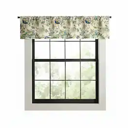Ellis Curtain - ELLIS 100% Polyester Brissac Rod Pocket Tailored Colrful Jacobean Pattern Valance 70" x 15" - Blue