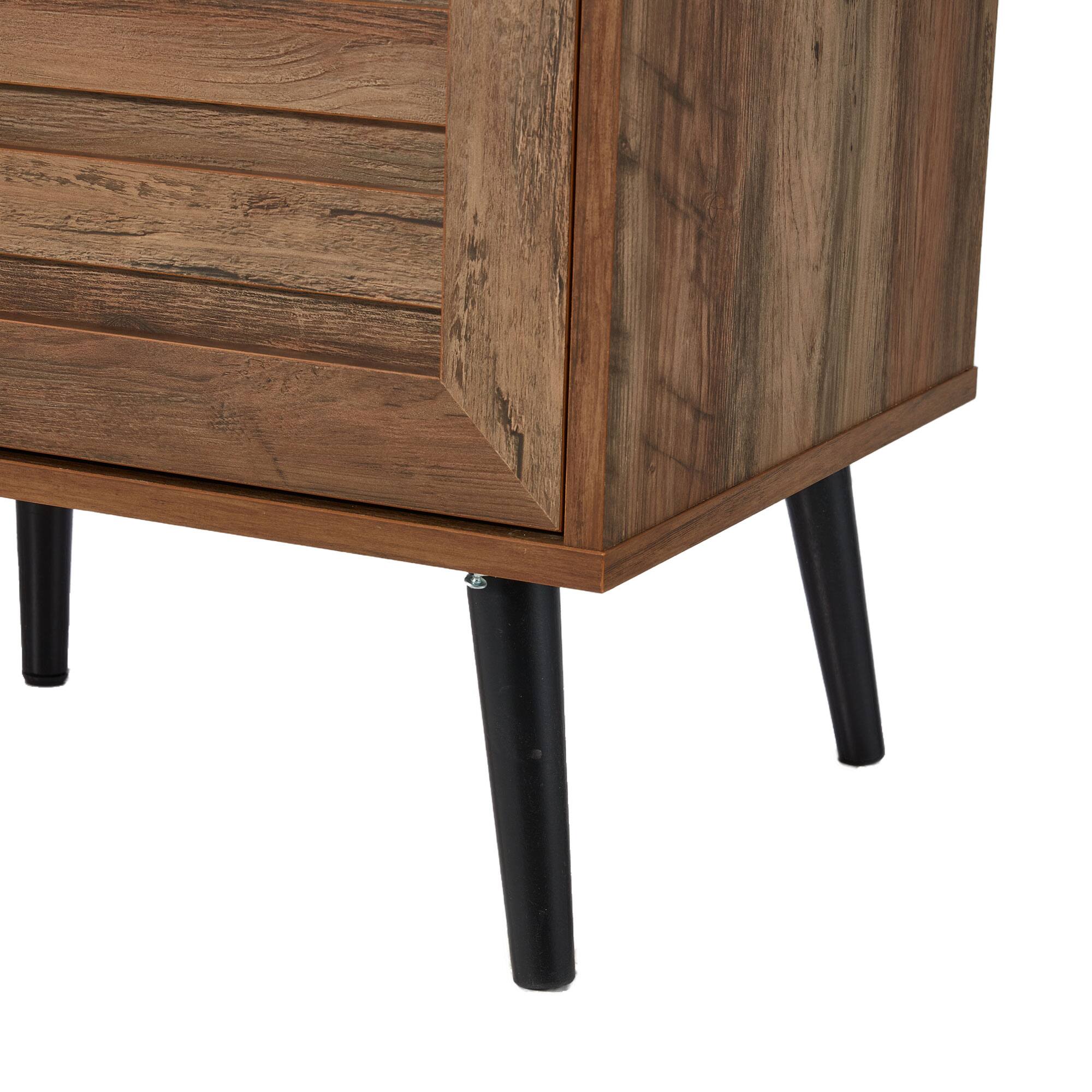 Alt View 8. JOMEED - Jomeed Mid Century Modern Wooden TV Entertainment Console with Storage Shelf - Walnut.