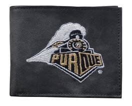 Rico Industries - Purdue Boilermakers Embroidered Black Leather Bi-fold Wallet - Multi
